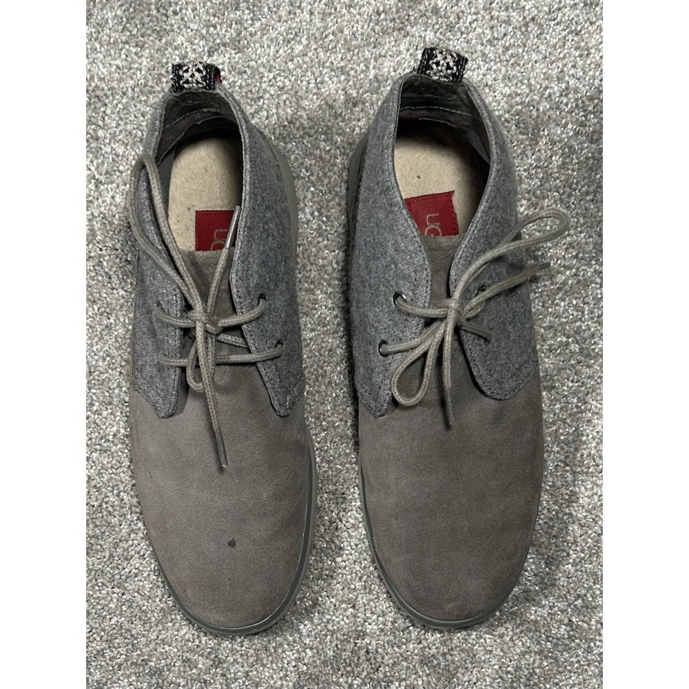 UGG Men's Chukka Boots Gray Suede Wool Lace Up Size 9 Casual Comfort - Picture 2 of 8
